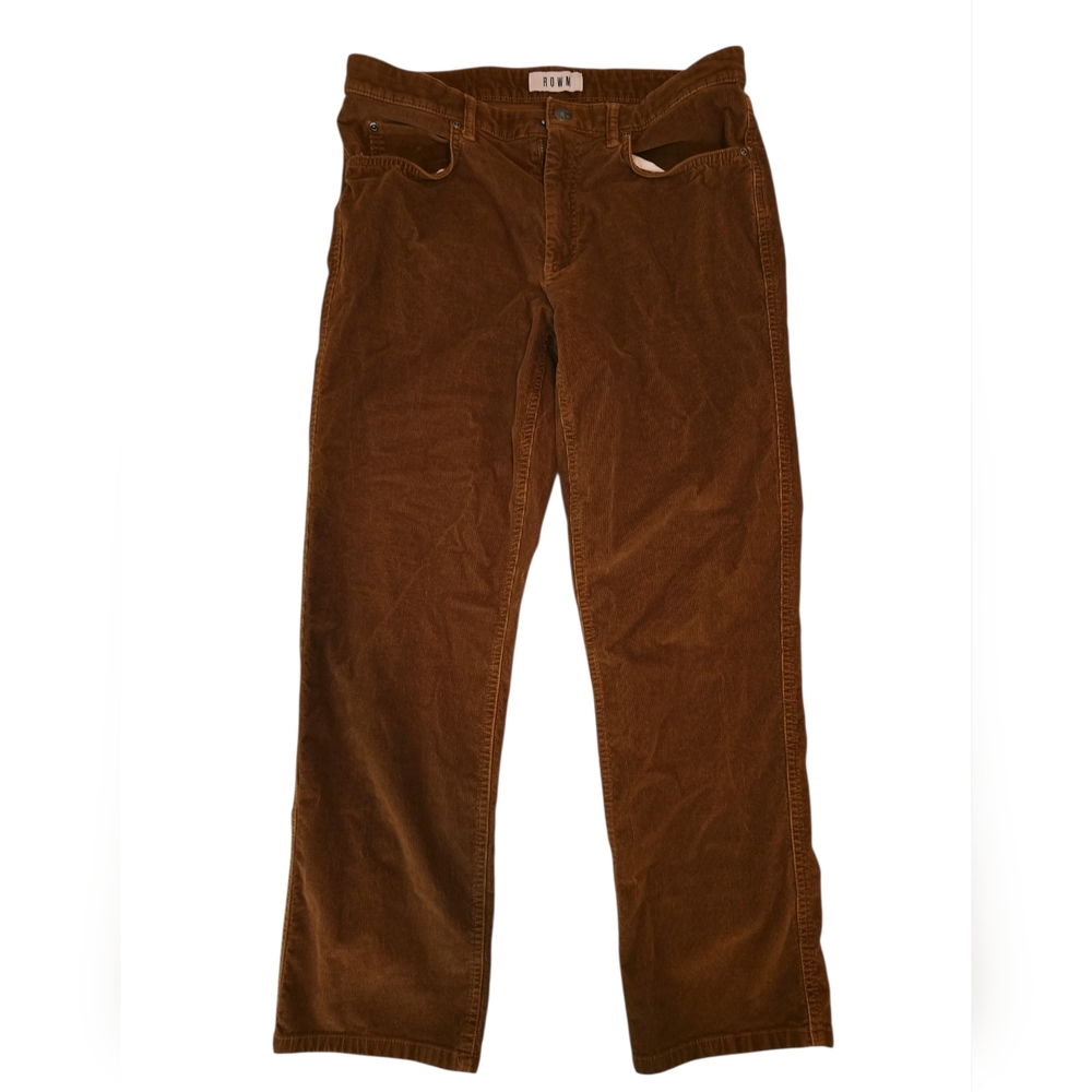 Classic Men's Corduroy Trousers in Rich Brown Size 34x30